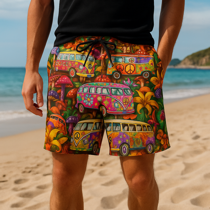 Heren Zwemshort met Graffiti Print – NovaBay