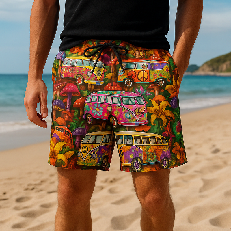 Heren Zwemshort met Graffiti Print – NovaBay