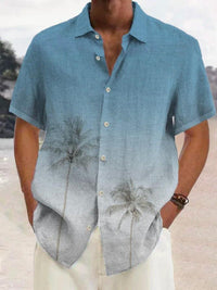 Tropisch Heren Zomershirt met Kokosboomprint – Maceo