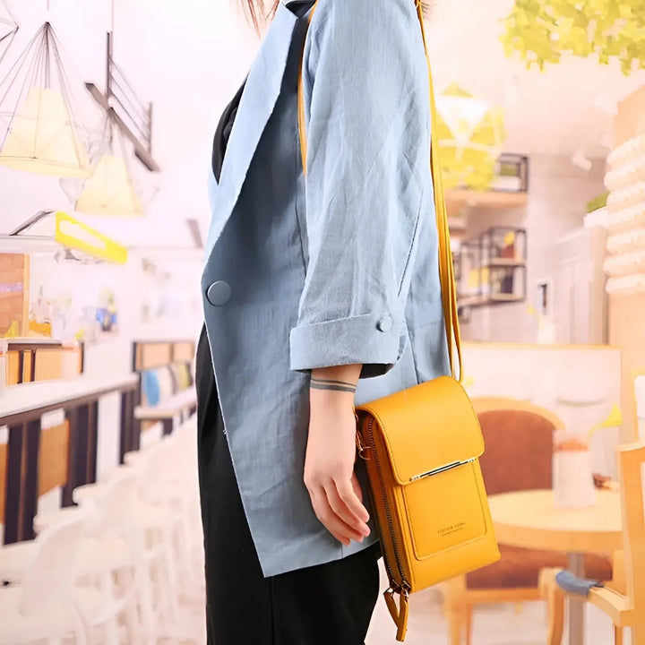 Modna skórzana damska torba na ramię antykradzieżowa - SecureStyle