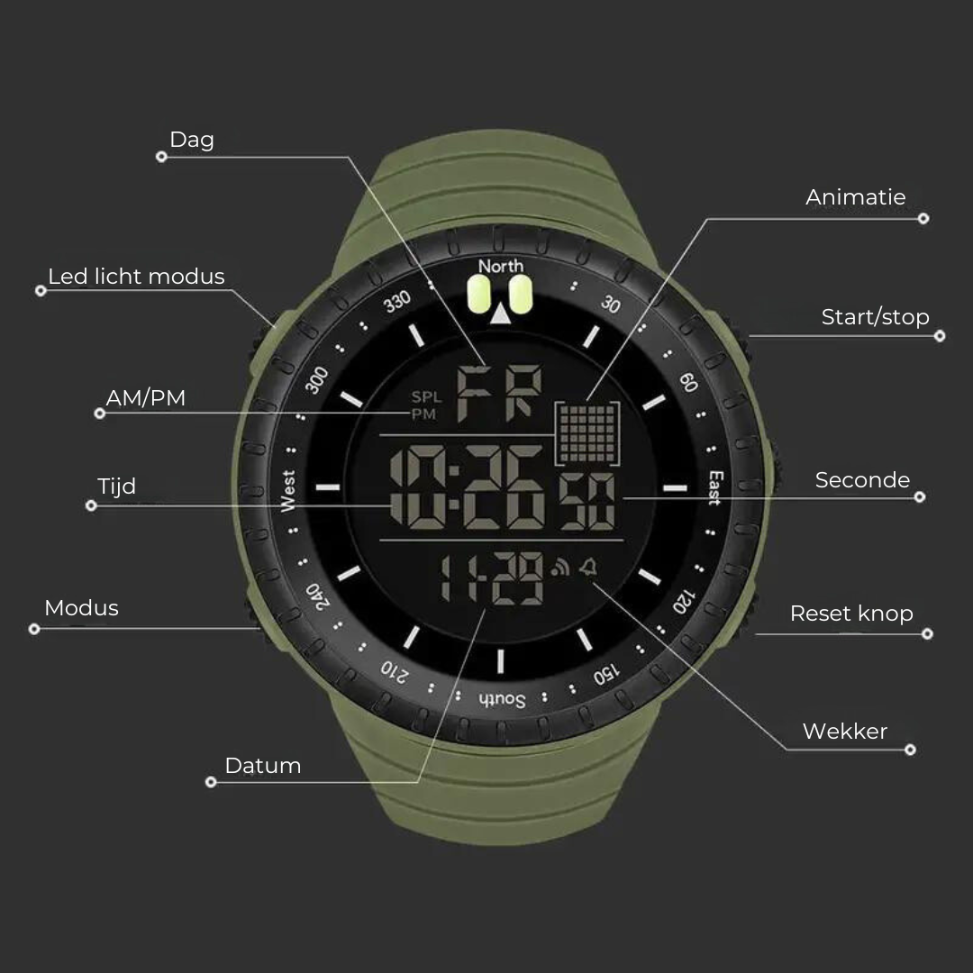 Waterdicht Outdoor Horloge - AdventureMaster