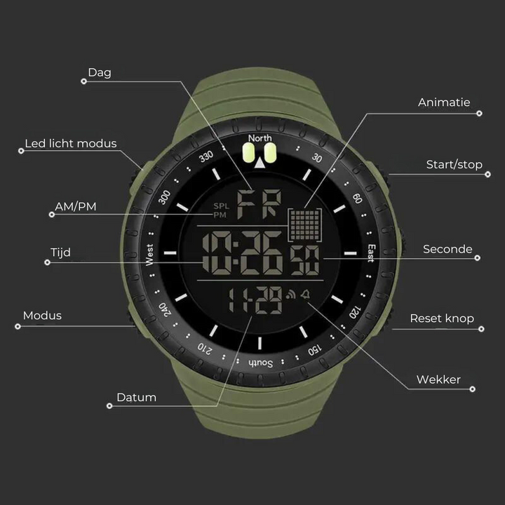 Waterdicht Outdoor Horloge - AdventureMaster