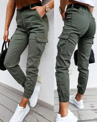 Dames Cargo Broek met Stretch en Hoge Taille - Livia