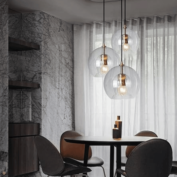 Moderne Aluminium-Glas Hanglamp - LumaLite