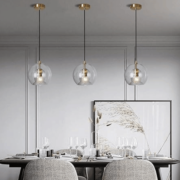 Moderne Aluminium-Glas Hanglamp - LumaLite