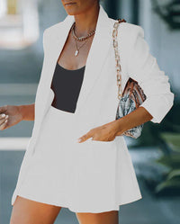Trendy blazer set met shorts – Veelzijdig & Stylish – Larissa