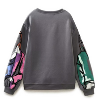 Losvallende Wolprint Sweater - Elise