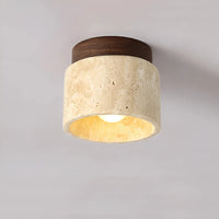 Rustieke Travertijn Plafondlamp - TravaGlow