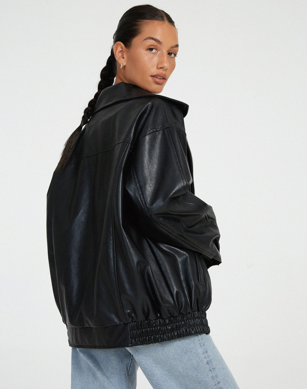 Oversized Los Leren Damesjasje – Yara