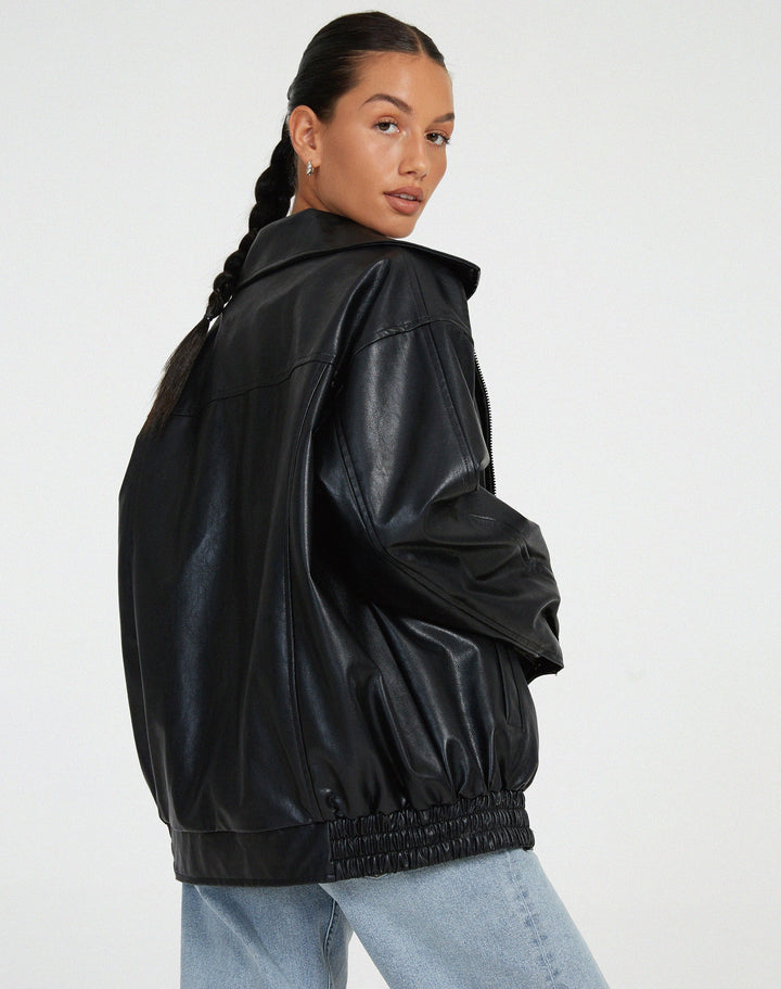 Oversized Los Leren Damesjasje – Yara