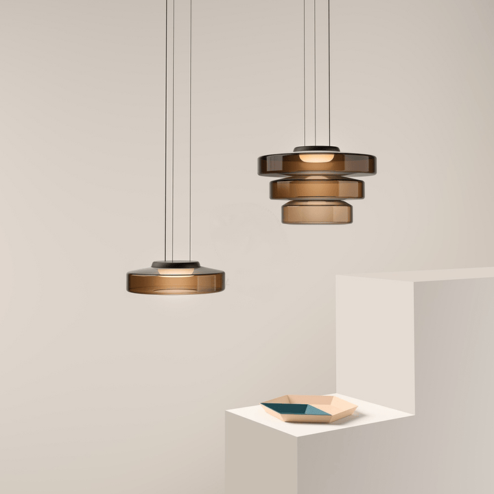 Moderne Glazen Hanglamp in Bauhaus Stijl - AuroraSphere