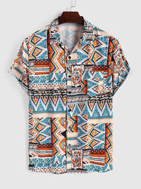 Zomers Dames Shirt met Etnische Print en Borstzak – Nova