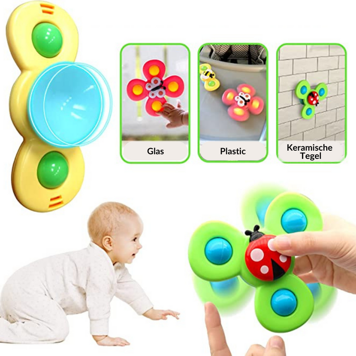 Zuignap Spinner Speeltjesset van 3 - SpinFun