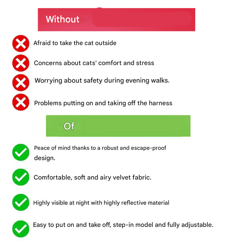 Verstelbaar Kattenharnas met Lijn – WhiskerWander