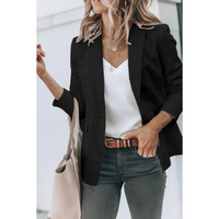 Effen Damesblazer met Pofmouwen - Mia