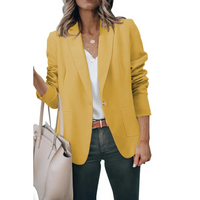 Effen Damesblazer met Pofmouwen - Mia