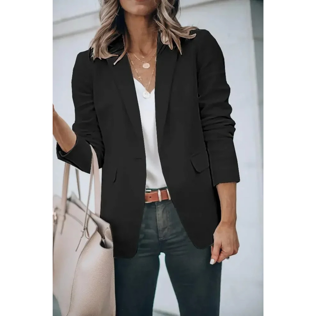 Effen Damesblazer met Pofmouwen - Mia