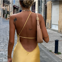 Gele Zomerjurk met Open Rug – Noëlle