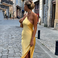 Gele Zomerjurk met Open Rug – Noëlle