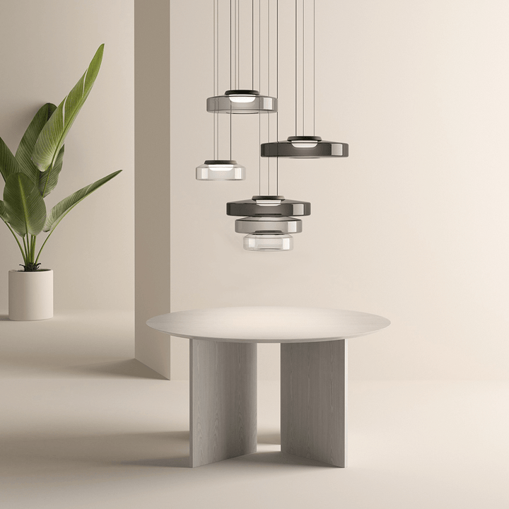 Moderne Glazen Hanglamp in Bauhaus Stijl - AuroraSphere