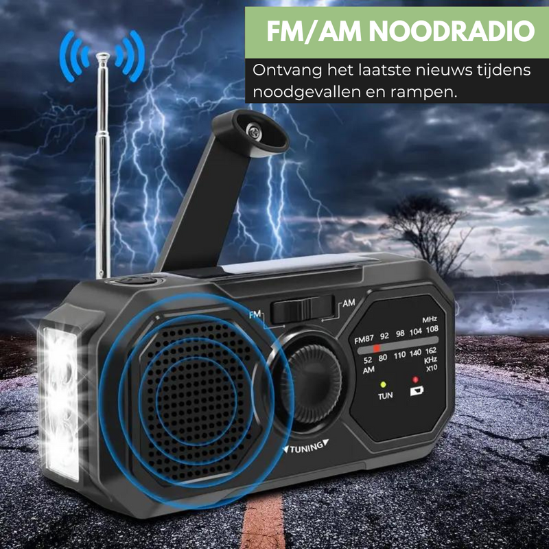Opwindbare Noodradio - RescueBeam