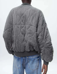 Dames Oversized Grijze Bomberjack - Alexa