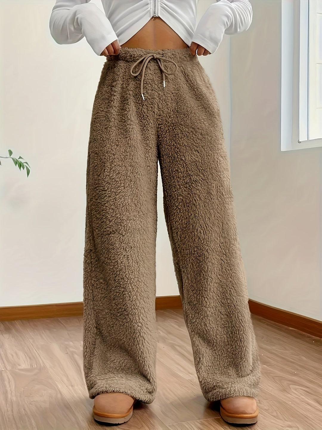 Zachte Teddy Sherpa Loungebroek Voor Dames – Noémie
