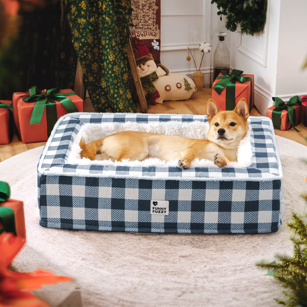 Superzacht Geruit Hondenbed - Scottish Snuggle Bed