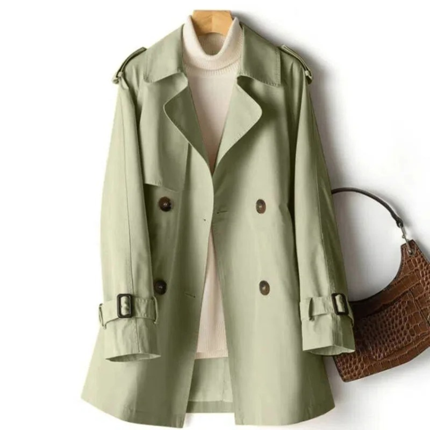 Trendy Lange Dames Trenchcoat - Mila