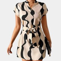 Trendy Beige Jurk met Riempje - Elena