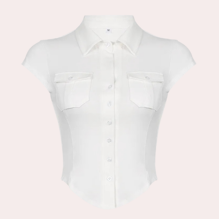 Veelzijdige Witte Dames Blouse - Nova