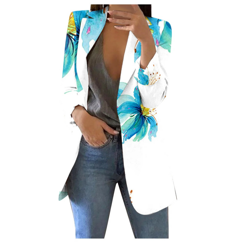 Geprinte Cropped Dames Blazer - Savannah