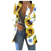 Geprinte Cropped Dames Blazer - Savannah