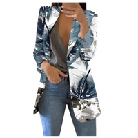 Geprinte Cropped Dames Blazer - Savannah