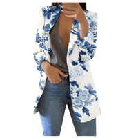 Geprinte Cropped Dames Blazer - Savannah
