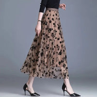 Trendy Mesh Midi-Rok - Fiona