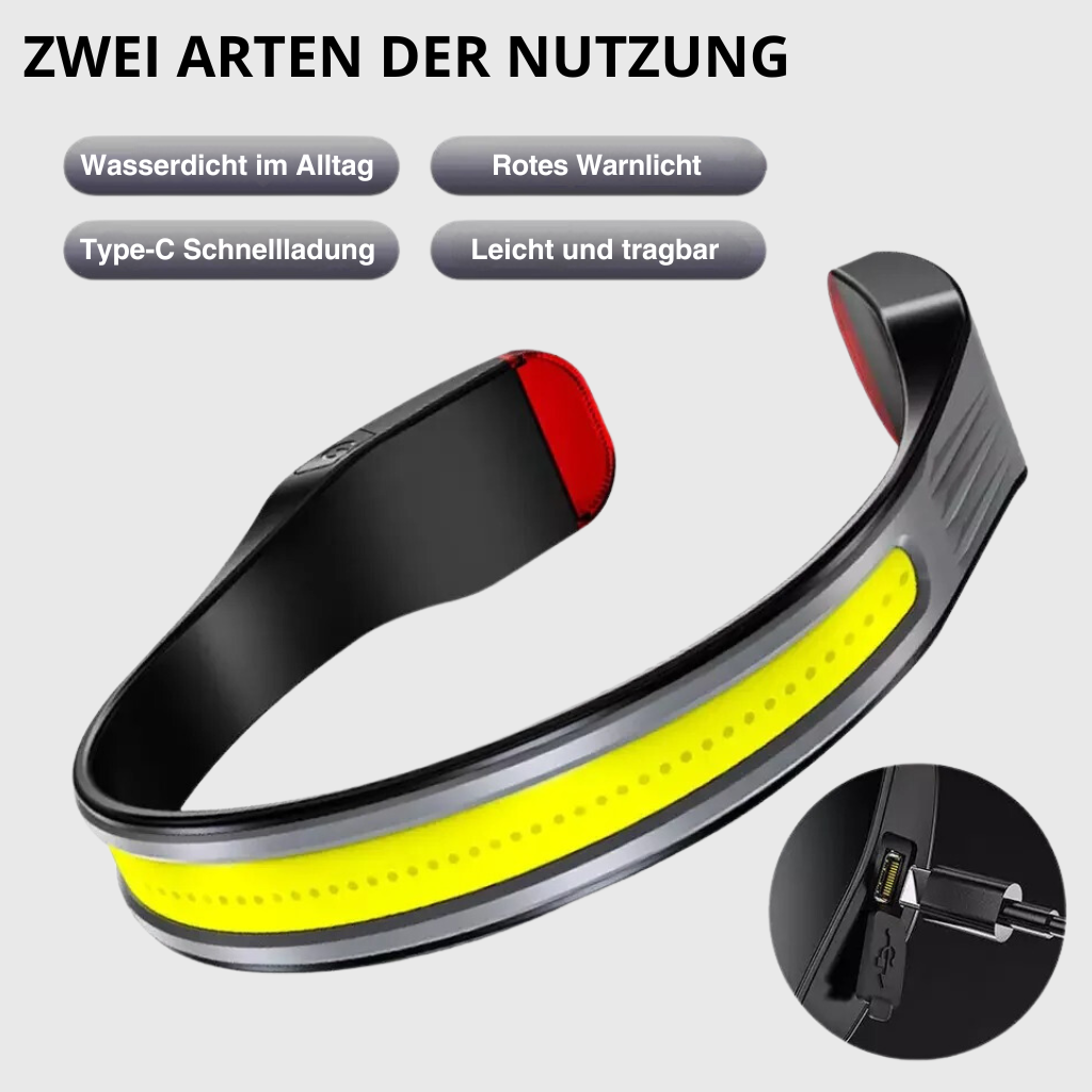Krachtige Hoofdlamp met Breedschijnende LED - BrightBeam