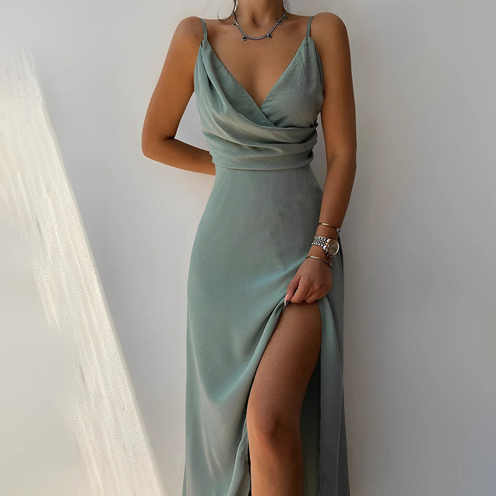 Stylish Spaghettiband jurk – Elara