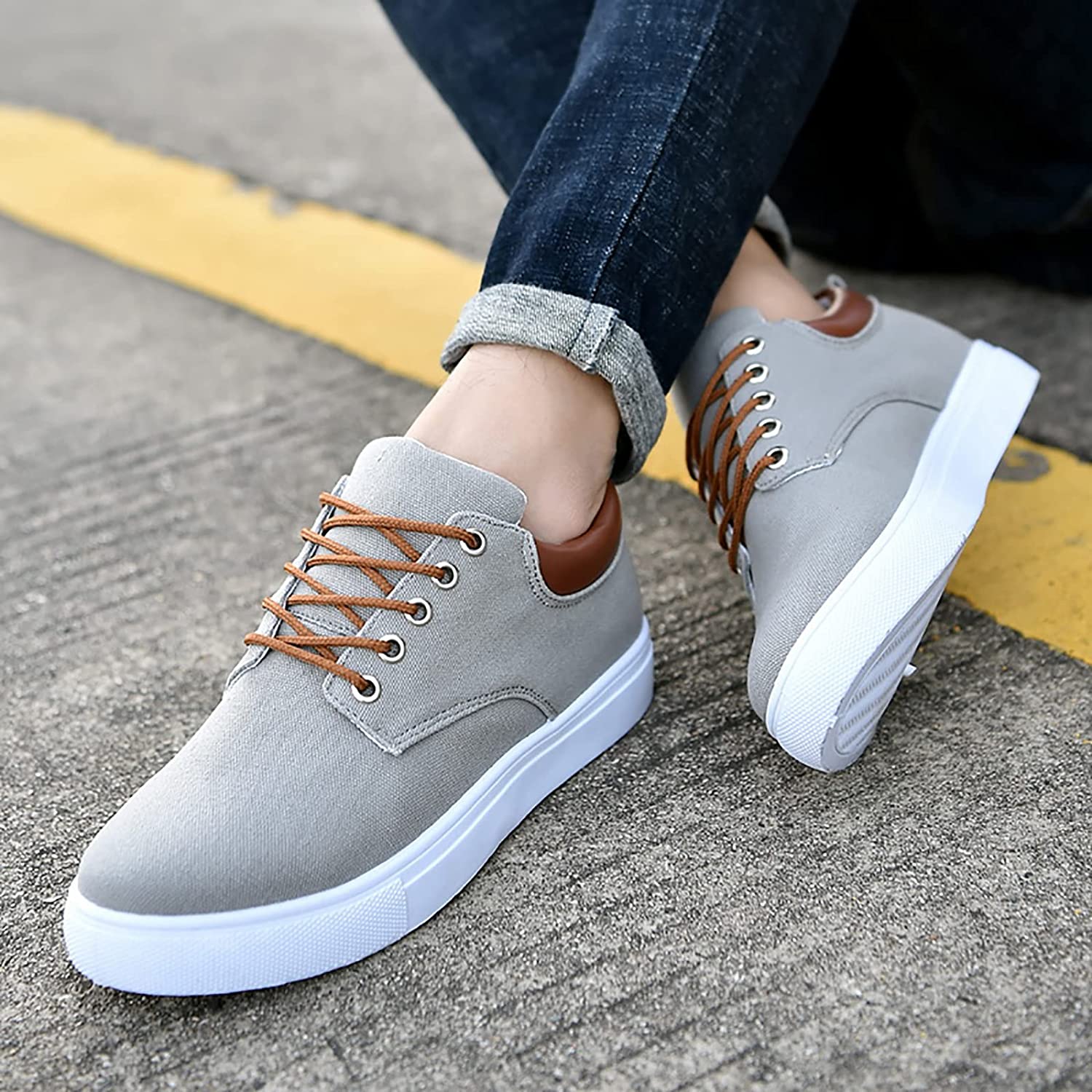 Vardi Dante™ David Sneakers | Stoere herensneakers met witte zool