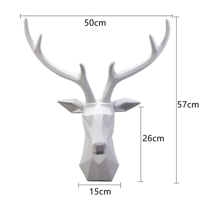 3D Hertenkop Standbeeld voor een Majestueuze Sfeer - RegalDeer