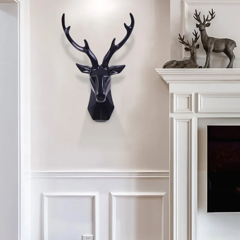 3D Hertenkop Standbeeld voor een Majestueuze Sfeer - RegalDeer