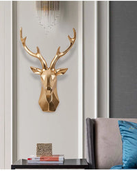 3D Hertenkop Standbeeld voor een Majestueuze Sfeer - RegalDeer