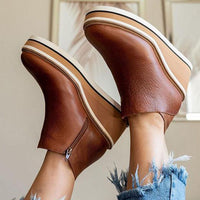 Comfortabele Plateau Enkellaarsjes - Mira