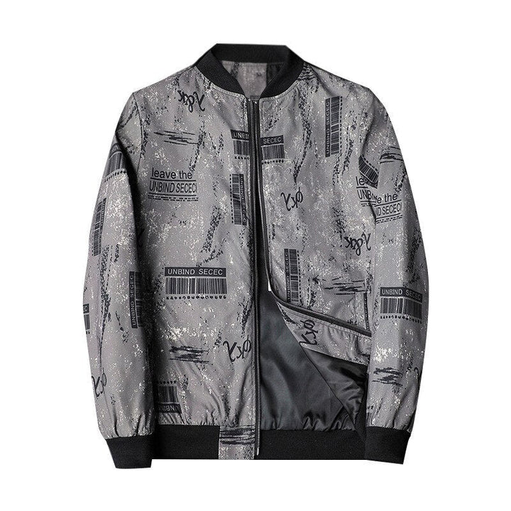 Heren Bomberjack met Abstracte Print - Enzo