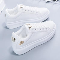 Trendy dames sneakers van kunstleer met metallic accenten - Norell