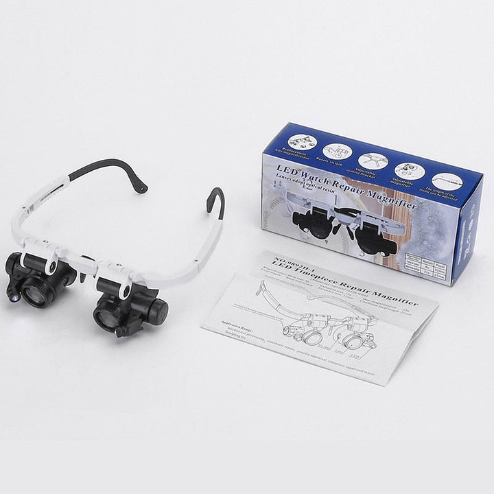 HD Loepbril met LED-Verlichting en Verwisselbare Lenzen - Optiview