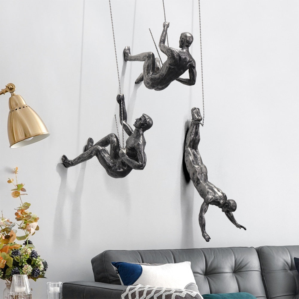 Bergbeklimmer Wandsculptuur – PeakFigures