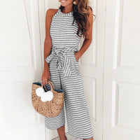 Luchtige & Stijlvolle Dames Jumpsuit met Tailleband en Strepen – Nayla