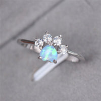 Zilveren Opalen en Zirkonia Ring - Celestine