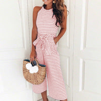 Luchtige & Stijlvolle Dames Jumpsuit met Tailleband en Strepen – Nayla